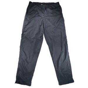 Vintage Nike Pants Mens Medium Black Nylon Baggy Windbreaker Joggers Warm Up 90s